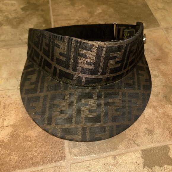 Fendi Accessories - Fendi Brown Monogram Visor Authentic